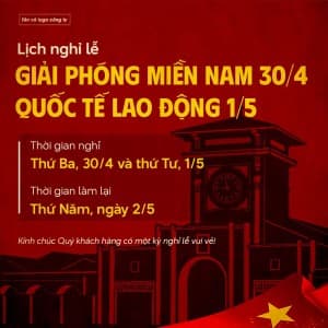 Banner chào mừng ngày lễ 30/4 - 1/5 file PSD mẫu PM771