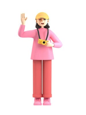 Hình anime nhân vật nhiếp ảnh gia 3D - File C4D mẫu M43 - Mã 244
