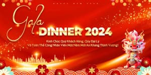 Banner thông báo nghỉ tết file PSD