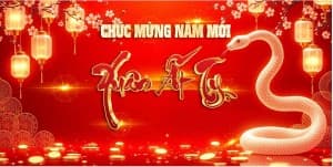 Backdrop chúc mừng năm mới xuân ất tỵ 2025 file PSD mẫu số 216