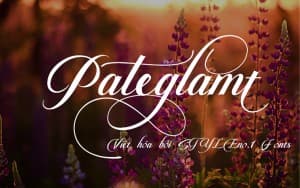 Font chữ ký mềm mại viết tay cho thiệp mời, lễ cưới SVN-Pateglamt Script