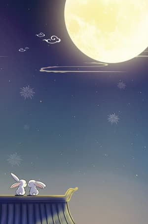 Background ánh trăng trung thu file PSD mẫu TT36