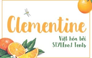 Font chữ vui vẻ, dễ thương, hoạt hình cho lĩnh vực trẻ em, đồ ăn, fodd, cute  SVN-Clementine