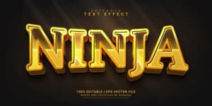 Hiệu ứng chữ 3D vàng gold EPS cho phần mềm illustrator S20