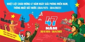 Banner chào mừng kỷ niệm ngày lễ 30/4 1/5 file CDR mẫu PM802