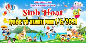 Banner vui chơi ngày quốc tế thiếu nhi file CDR mẫu TN46