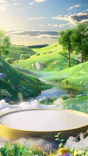 Background tình yêu thiên nhiên file PNG mẫu PM816