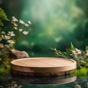 Background bục 3d thiên nhiên file JPG mẫu B55
