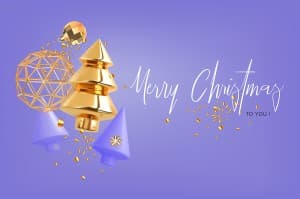 Banner giáng sinh hình ảnh cây thông file vector mẫu số 328