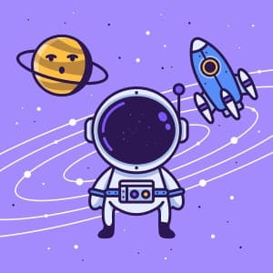 Hình ảnh phi hành gia file vector mẫu HG69
