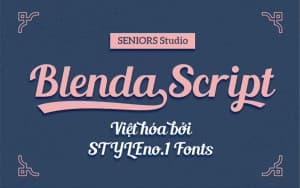Font chữ nghiêng mềm mại sang trọng SVN-Blenda Script