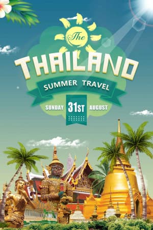 Poster du lịch Thai Lan 17 file PSD