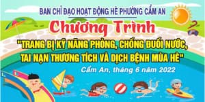 Backdrop Phông nền chương trình dạy bơi cho bé - File Corel