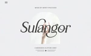 Phông chữ sang trọng cho thiệp cưới TH Sulangor Việt hóa