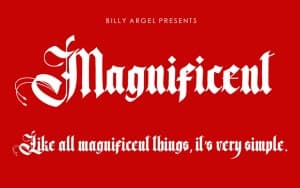 Font chữ viết tay, mềm mại cho thiệp cưới, đám cưới, tattoo TH Magnificent