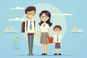 Hình minh họa học sinh đi học file vector mẫu số 131
