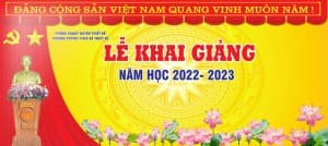 Backdrop lễ khai giảng năm học file Corel - mẫu số 530