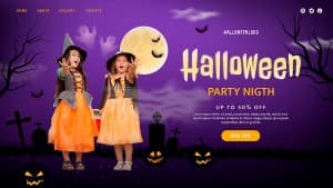 Banner lễ hội halloween file PSD mẫu MB163