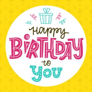 Bộ chữ typo happy birthday đơn giản cách điệu file EPS và AI mẫu K164
