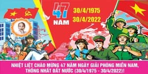 Banner chào mừng ngày lễ 30-4 1-5 file CDR mẫu PM787