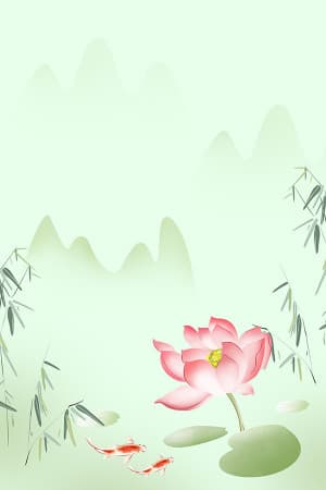Background hoa sen cổ trang file PSD mẫu BS123