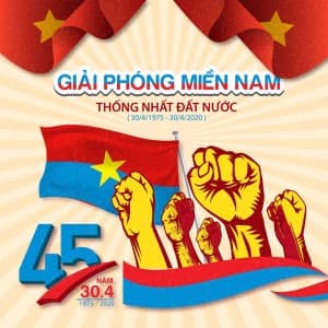 Poster chào mừng ngày lễ 30-4 file vector mẫu PM755