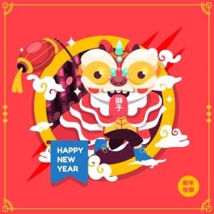 Poster kỳ lân file vector mẫu KL100