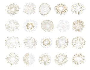 Bộ minh họa pháo hoa file vector mẫu số 355