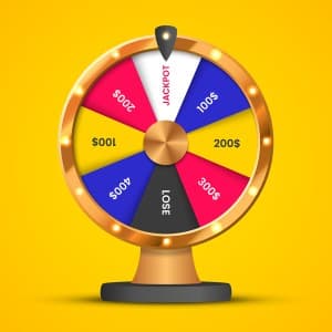 Hình ảnh vòng quay may mắn file vector mẫu QM26