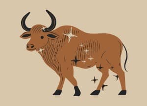 Hình ảnh dáng đứng của chú trâu file vector mẫu PM462