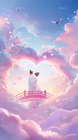 Background ngày thất tịnh ngưu lang chức nữ file PNG mẫu số 535