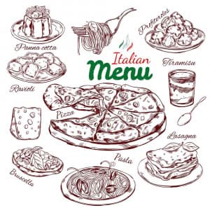 Banner menu cửa hàng đồ ăn Italian file EPS - mẫu số 530