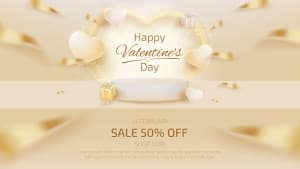 Bục trưng bày sản phẩm ngày Valentine P24 file EPS