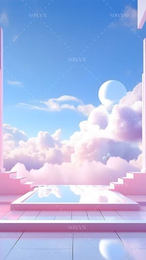 Background bục sản phẩm nền thiên nhiên bầu trời file PNG mẫu số 630
