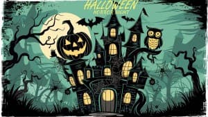 Background lễ hội halloween file PSD mẫu MB317
