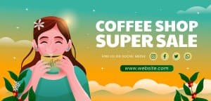 Banner quảng cáo trà xanh file vector mẫu DE104
